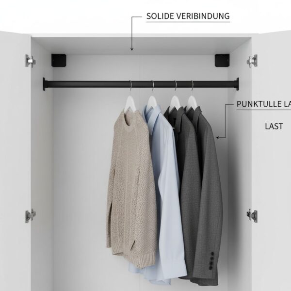 HOMCOM Kleiderschrank Mehrzweckschrank 2-türig mit Kleiderstange und 2 Schubladen Garderobenschrank für Schlafzimmer 79 x 43 x 180 cm Weiß
