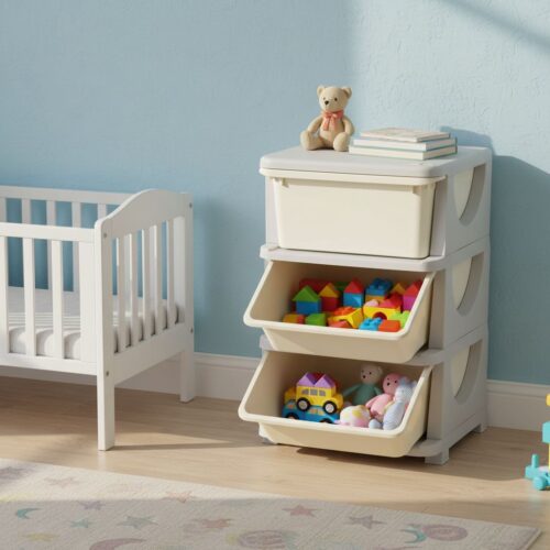 Überblick zum HOMCOM Schubladenschrank für Kinder mit Stauraum Aufbewahrungsboxen Spielzeug-Organizer Spielzeugkiste drei Ebenen für Kinderzimmer 3-6 Jahre Kindermöbel Cremeweiß 37 x 37 x 56,5 cm HOMCOM Schubladenschrank Für Kinder Mit Stauraum Aufbewahrungsboxen Spielzeug-Organizer Spielzeugkiste Drei Ebenen Für Kinderzimmer 3-6 Jahre Kindermöbel Cremeweiß 37 x 37 x 56,5 cm