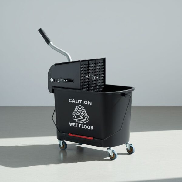 HOMCOM Putzwagen Reinigungswagen mit Wischmopp Presse