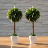HOMCOM Künstliche Lavendel 2er-Set groß 60 cm Kunstpflanze mit UV Schutz