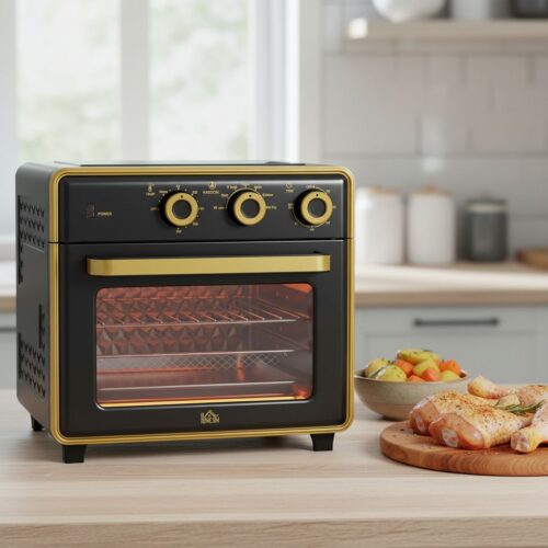 Überblick zum HOMCOM Minibackofen mit Umluft 20L Mini Ofen HOMCOM Minibackofen mit Umluft 20L Mini Ofen