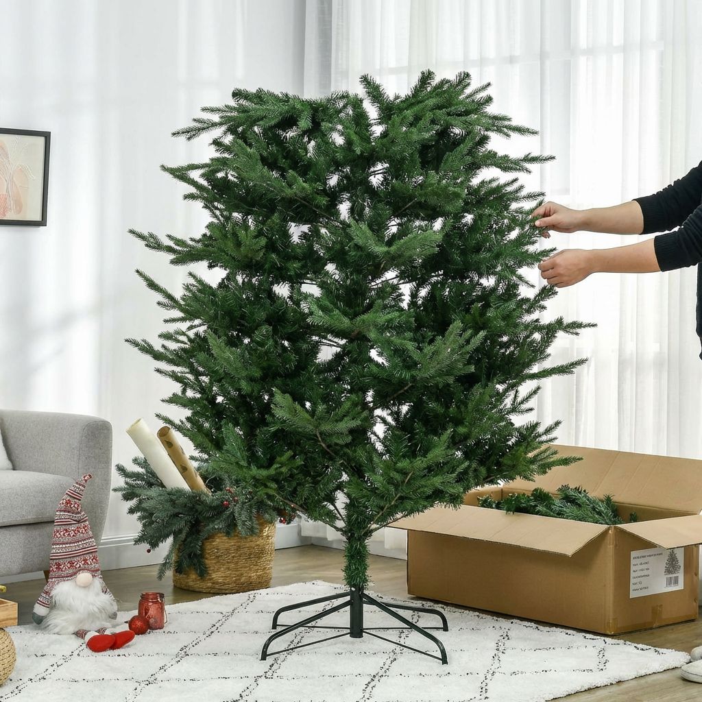 Wie sich ein HOMCOM Weihnachtsbaum in echten Häusern tendenziell verhält
