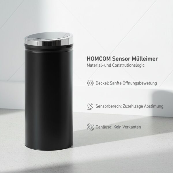 HOMCOM Sensor Mülleimer 50L Automatischer Mülleimer mit Bewegungssensor