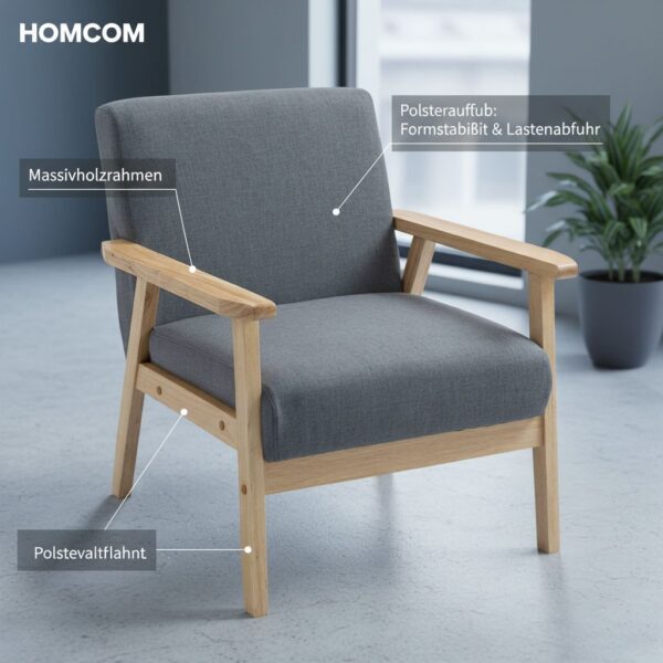 HOMCOM Loungesessel Mit Armlehnen
