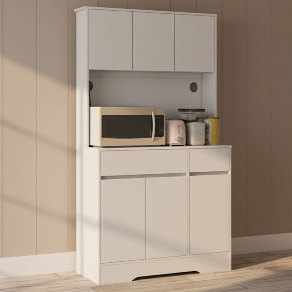 HOMCOM Küchenschrank Buffetschrank Mit Arbeitsplatte