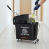 HOMCOM Putzwagen Reinigungswagen mit Wischmopp Presse