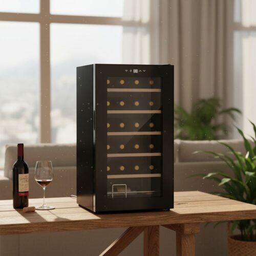 HOMCOM Weinkühlschrank Kompressor 24 Flaschen 65L Getränkekühlschrank